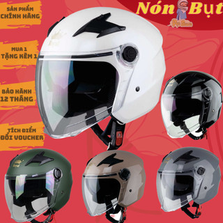 [TẶNG KÈM KHĂN NIJA & TEM KYT] Mũ Nón Bảo Hiểm 3/4 ROYAL M268 CÓ 2 KÍNH Cao Cấp Helmet [ CHÍNH HÃNG BẢO HÀNH 12 THÁNG ].