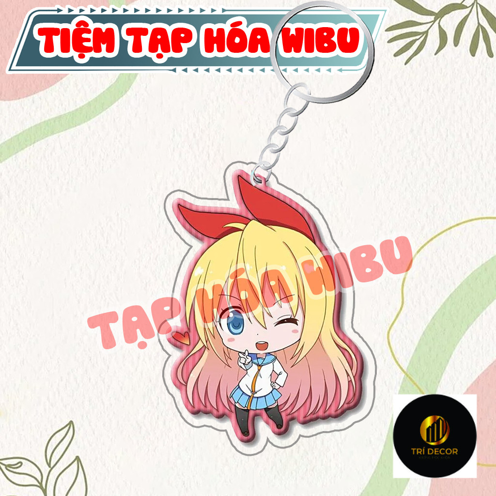 Móc khoá Keychain Acrylic Nisekoi Kirisaki Chitoge Onodera Kosaki Tachibana Marika Ichijou Raku Anim