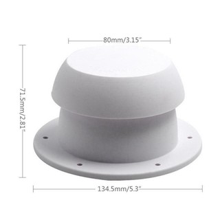 Nắp thông gió Motorhome Trắng 134.5mm × 71.5mm × 80mm 5.29 × 2.81 × 3.15inch Dành cho: RVs