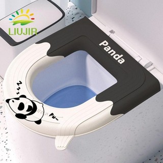 Vỏ bọc ghế vệ sinh LIUJIR EVA, có tay cầm Đệm ngồi vệ sinh đa năng, Phim hoạt hình có thể tái sử dụng Capibala Closestool Thảm phòng tắm
