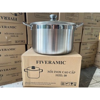  Nồi inox Fiveramic FR-30 đáy từ kích thước 30cm - Dùng được trên mọi loại bếp 