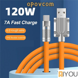 [THANH LÝ] Dây Cáp Sạc Nhanh 120W 6A Bằng Hợp Kim Kẽm Và Silicon Cho |phoe / type-C / Micro USB