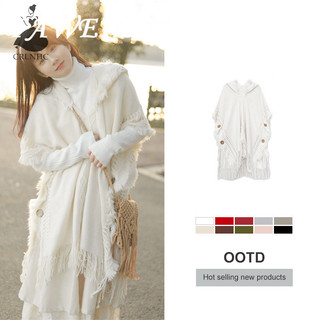 Crlnhc Áo Choàng sweater Dệt Kim Có Mũ Trùm Kiểu Dân Tộc Cho Nữ vn
