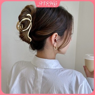 AISHG Kim Loại Kẹp Tóc Không Đều Cho Nữ Lưng Đầu Tóc Cá Mập Kẹp Phụ Kiện Tóc