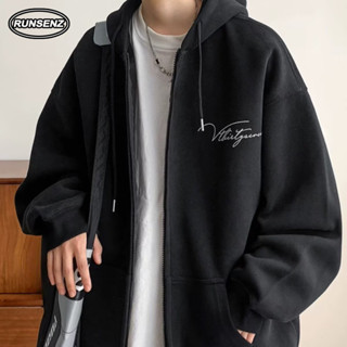 M-8xl Mùa Thu Hàn Quốc Dày Áo Khoác Nam Plus Kích Thước Áo Chui Đầu Thường Ngày Rời Nhiệt Có Mũ Trùm Đầu Áo