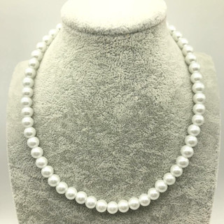 8mm Giả Ngọc Trai Vòng Cổ Nữ Thủy Tinh Ngắn Ngọc Trai Trắng Tròn Hạt Trang Sức Quà Tặng Nhỏ Phụ Kiện Xương Đòn Dây Chuyền Vòng Cổ