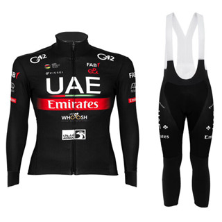  2024 UAE Nam Cổ Điển Đi Xe Đạp Jersey Mùa Đông Nhiệt Xe Đạp Top Đi Xe Đạp Yếm Bộ Áo Sơ Mi Xe Đạp MTB Tay Dài Thoáng Khí Cho Đi Xe Đạp Và Đua Xe Thể Thao 