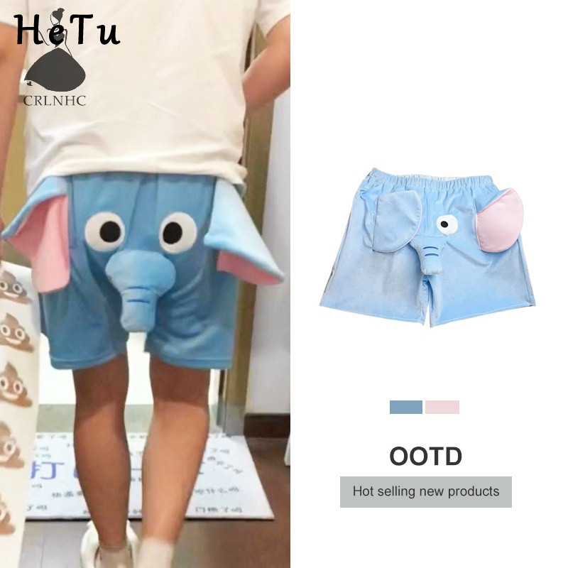 HETU Quần ngủ đại tượng đáng yêu cho cặp đôi quần shorts đại tượng đáng yêu GM24529IS