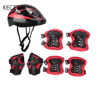 KECTTIO Miếng đệm khuỷu tay ván trượt , Mũ bảo hiểm đi xe đạp 4-12 tuổi có thể điều chỉnh, Bảo vệ cổ tay bằng bọt cho trẻ em