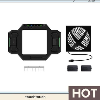 Dành cho bảng điều khiển & bộ điều khiển Đế sạc RGB có quạt làm mát có thể giữ 7 đĩa trò chơi touchtouch.vn