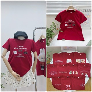 Áo baby tee màu Đỏ, áo thun form vừa người chất cotton co giãn 2 chiều