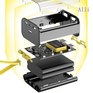 Hộp đựng Alli DIY 3x18650 Sạc nhanh hơn Vỏ ngoài Vỏ nhựa Đầu ra USB đôi Không bao gồm