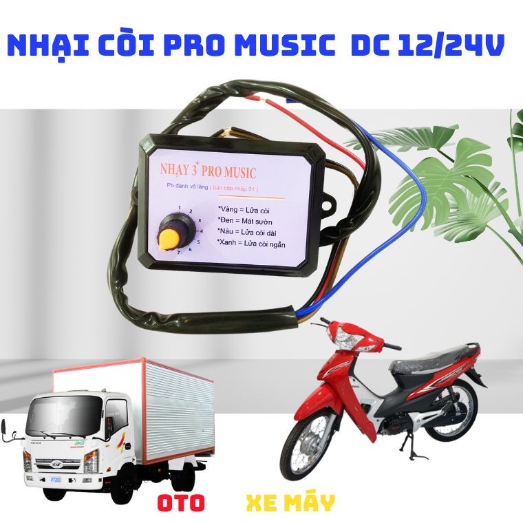 Kèn Nhại 3 Pro 8 Bài - Kèn Điện Auto 12V/24V Âm Thanh Mạnh Mẽ