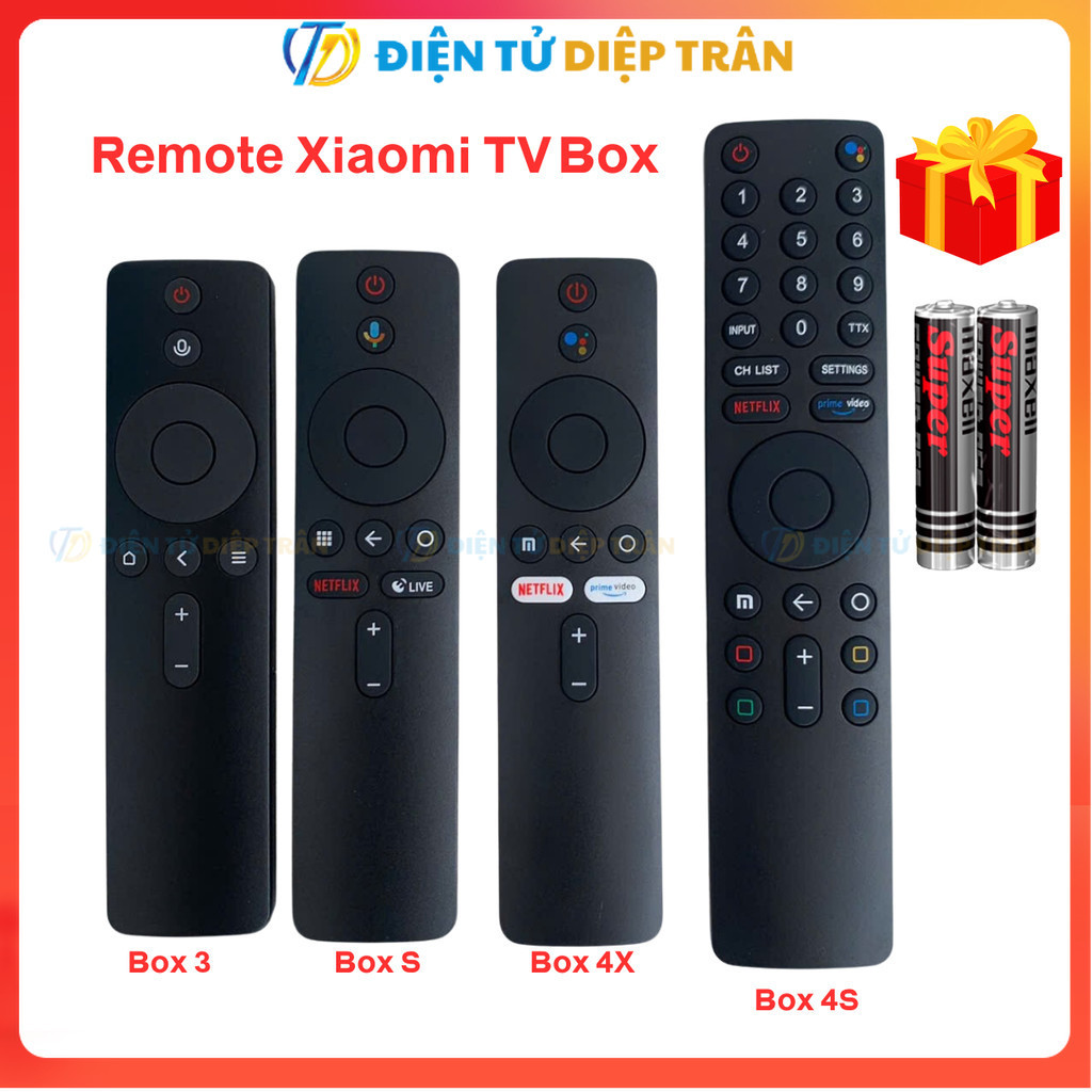 Remote Xiaomi box, Xiaomi Mi TV BOX 4S, BOX 4X, BOX 3, Mi TV BOX 3 - ĐT Diệp Trân