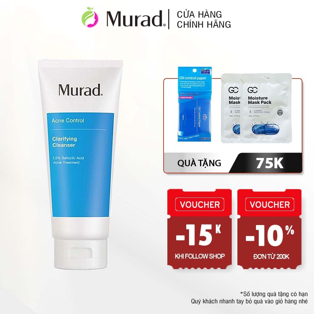 Sữa rửa mặt cho da dầu mụn Murad Clarifying Cleanser 148ml