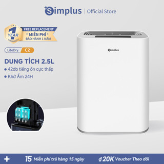 Simplus Máy Hút Ẩm Dung Tích Lớn 2.5L Lượng Hút 380ml/ngày CUSH002 - Bảo Hành 1 Năm 1 Đổi 1
