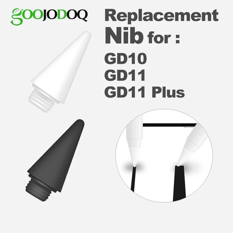 GOOJODOQ Stylus Pen Mẹo thay thế Nibs cho GD11 GD10 Series Nanofibers cao cấp Không trầy xước màn hì