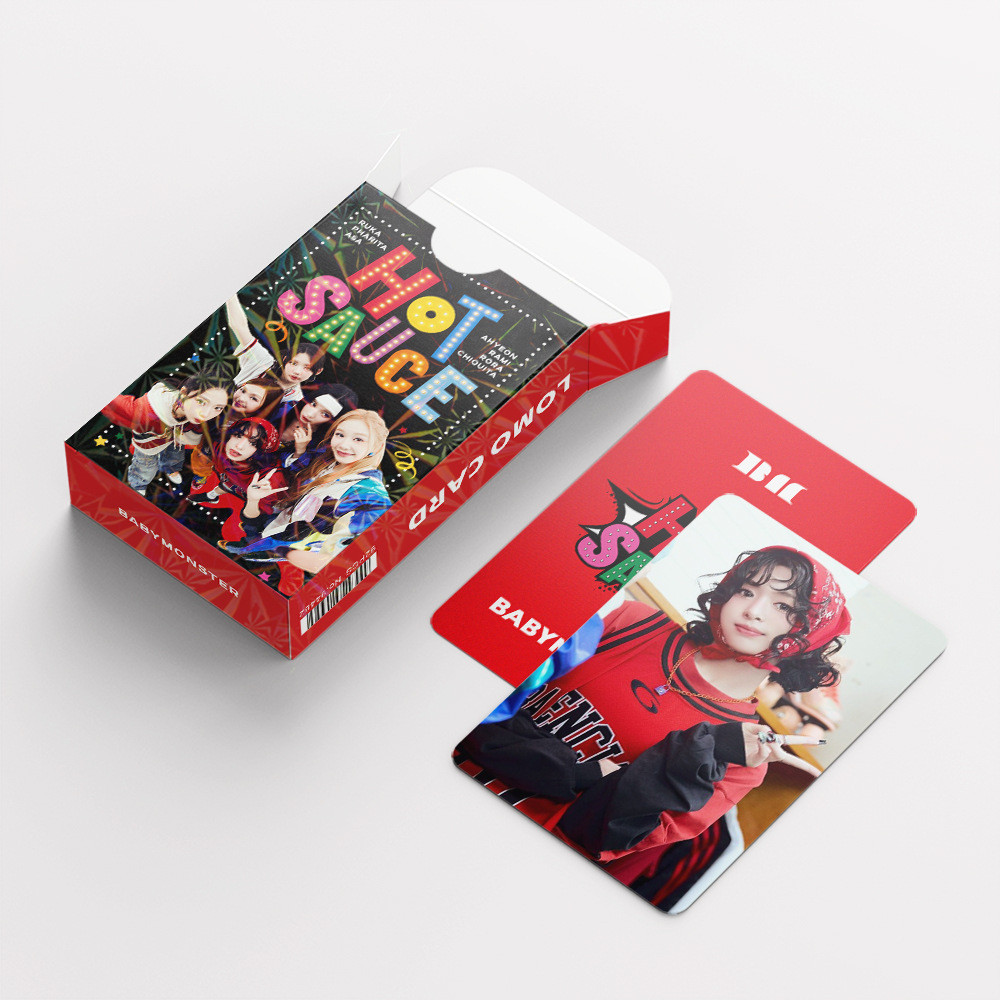92 Cái / hộp BABYMONSTER HOT SAUCE Lomo Cards CHIQUITA DRIP Dán BABYMONS7ER Album SHEESH CLICK CLAK Photocards AHYEON ASA RAMI PHARITA RUKA RORA Bưu Thiếp Bán JY