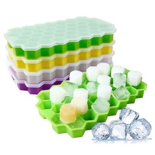  Khay đá tổ ong 37 ô khay đá silicon siêu dẻo dễ dàng vặn xoắn lấy nước đá  THANH HAO SHOP 