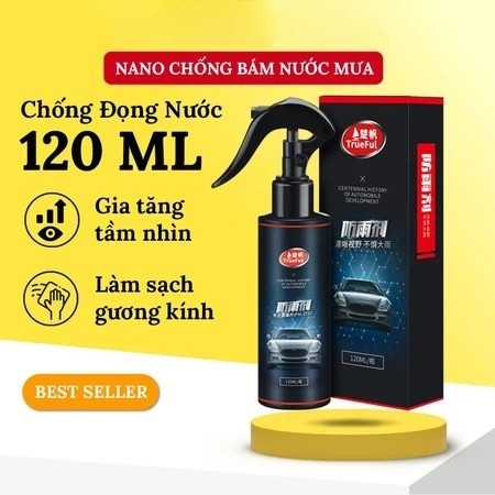 Nano Phủ Kính Chống Bám Nước Mưa Thương Hiệu TrueFul 120ML