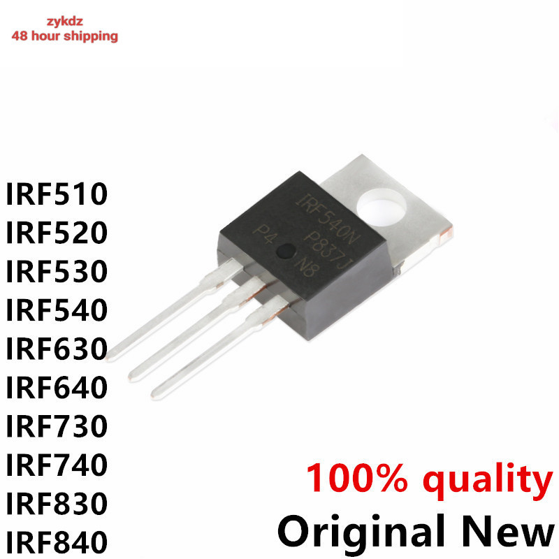 Sản Phẩm Mới10 Chiếc IRF510 IRF520 IRF530 IRF540 IRF640 IRF720 IRF740 IRF830 IRF840 IRF630 TO220 IRF