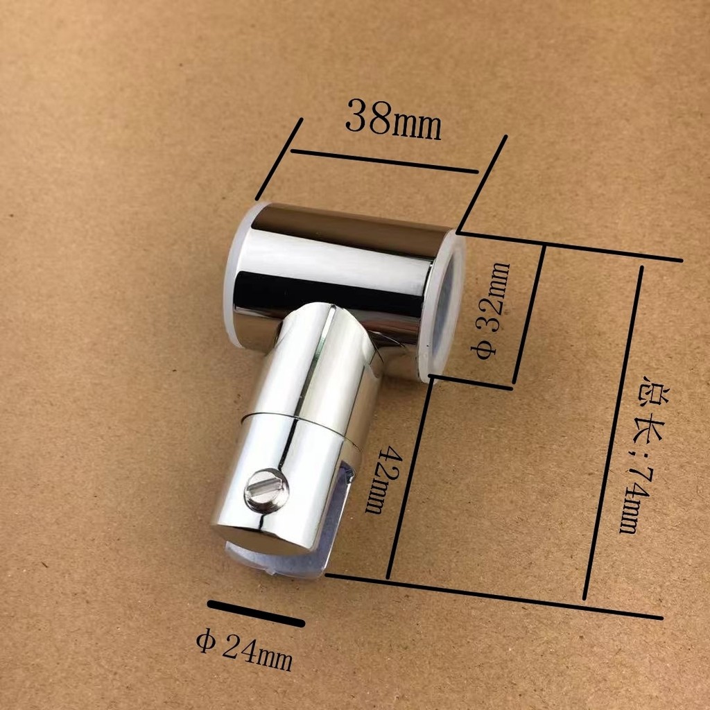 Ống Tròn Dây Buộc Thanh Phòng Tắm Thép Không Gỉ Kết Nối Mặt bích Cửa Kính Treo Tường Phụ Kiện Cố Địn