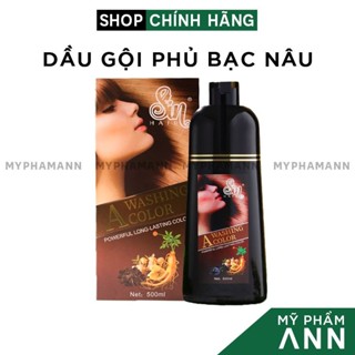 Dầu Gội Phủ Bạc Nhân Sâm Sin Hair Màu Nâu 500ml Chính Hãng Giá Sỉ