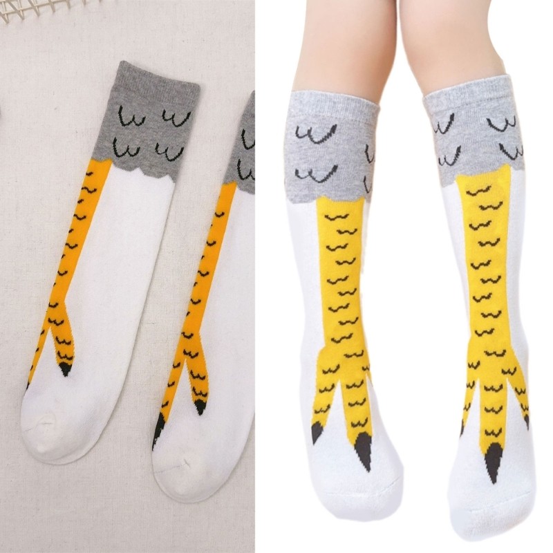 [CH] Tất Chân Gà Sáng Tạo Cho Trẻ Sơ Sinh Tiệc Halloween Mềm Mại Co Giãn Tất Ống Dài Enjoy Play Fun