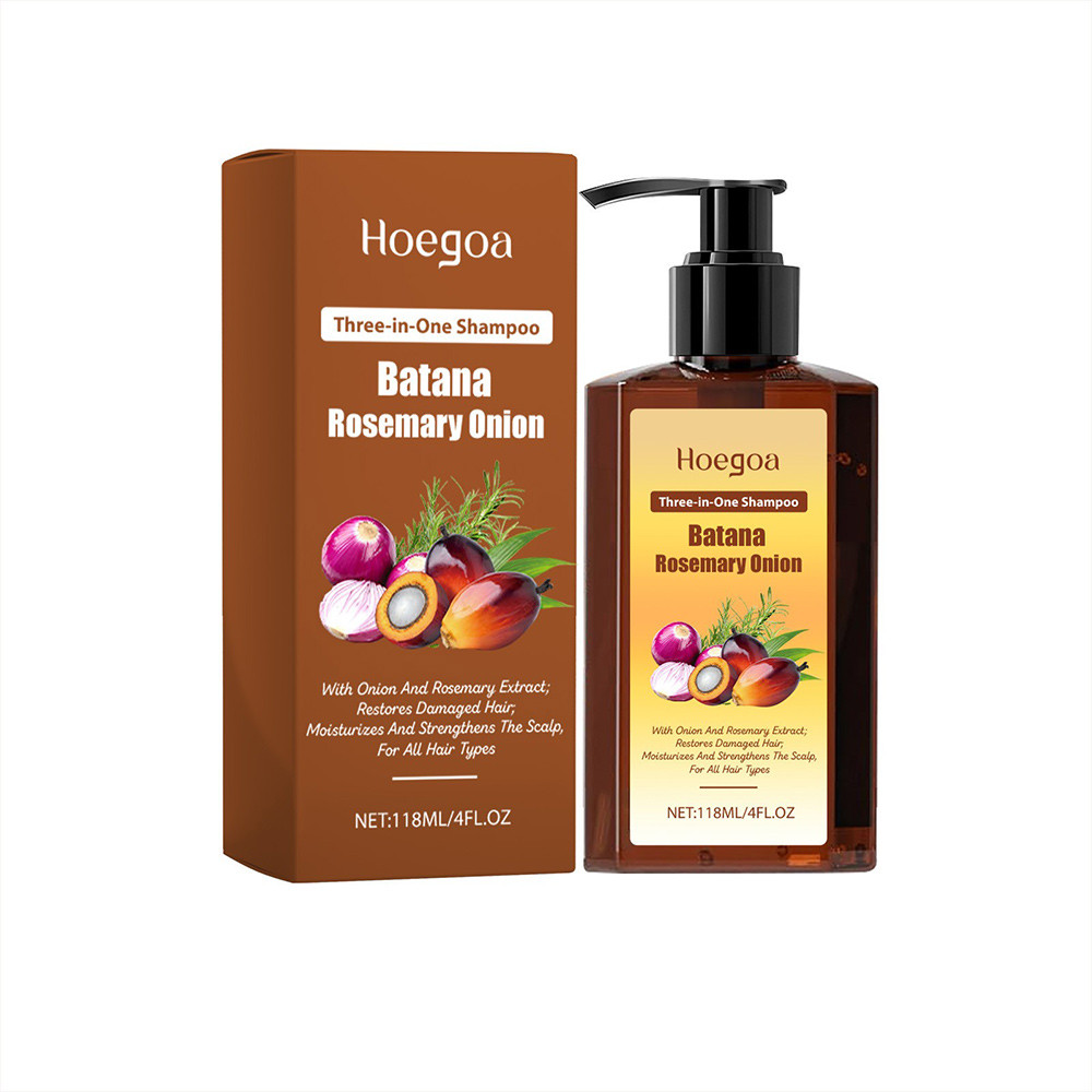 Hoegoa 518ml 3-in-1 Batana Rosemary Onion Shampoo Nourish Weak Hair Reduce Hair Loss All Hair Types