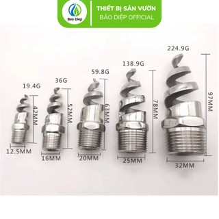 Đầu phun xoắn ốc chất liệu inox 21mm