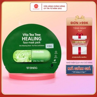  Mặt nạ tràm trà BNBG Vita Tea Tree Healing Mask 30ml - miếng mặt nạ bnbg mask giảm mụn thải bã nhờn 