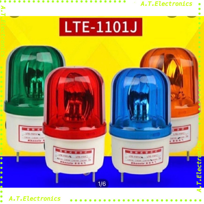  Đèn báo động LTE1101 Khẩn cấp có đèn có âm thanh LTE-1101J 12v Bóng đèn Xoay tấm 24v 220v Đỏ Xanh V