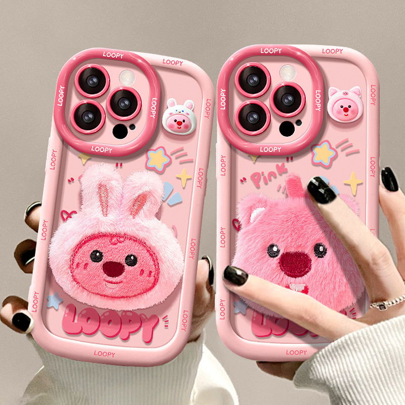 Tương thích cho iPhone 15 14 13 12 11 Pro MAX X XR XS MAX 7 8 Plus SE 2020 Búp bê Ruby sang trọng dễ