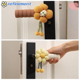 Refilinement Vỏ tay cầm tủ lạnh, Vỏ tay cầm hoa mềm chống bụi, Găng tay nắm cửa chống trượt hoa có thể tái sử dụng