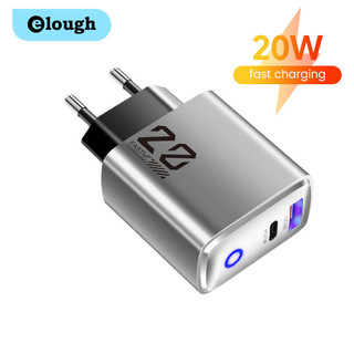 Elough 38w cổng kép sạc tường usb sạc nhanh 3.0 pd sạc nhanh usb c sạc loại c bộ chuyển đổi nguồn