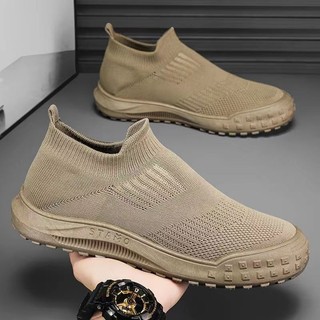 Mùa Hè 2024 Mới Giày Nam Hợp Thời Trang Giày Thể Thao Lưới Thoáng Khí Flyknit Chạy Bộ Giày Thể Thao Nam