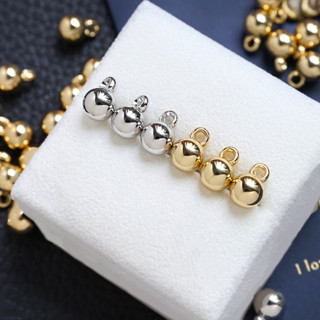  Mặt Dây chuyền nhựa đậu nhiều mặt mạ vàng duy trì màu Mặt dây chuyền trang sức thủ công DIY Vòng Cổ tay bông tai vật liệu phụ kiện 