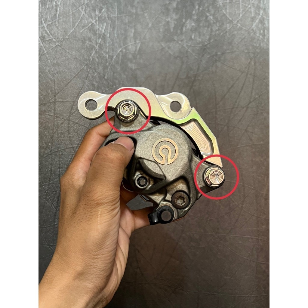 combo 2 ốc inox 304 8li20 bắt heo dầu kiểu brembo, fando, anchos, adelin mod, 2pis, 4pis MS06