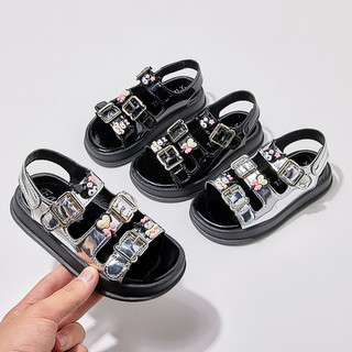  Hàng có sẵn Phong cách mới Giày sandal hoạt hình bạc thời trang dành cho trẻ em Hàng có sẵn cho bé gái Giày công chúa đế mềm chống trượt Giày sandal bé gái Giày công chúa bé gái Giày công chúa bé gái Giày La Mã