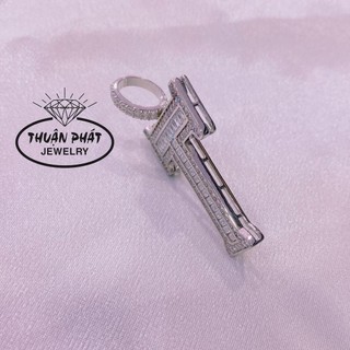  Phụ Kiện Mặt Dây Chuyền M0117 Chữ T Đại Đeo Cổ Sang Trọng Trang Sức Bạc Ý Xi Bạch Kim - Bạc Thuận Phát 