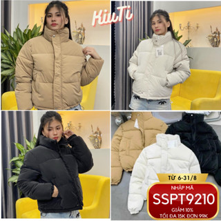 Áo phao béo nữ dáng croptop Chất liệu nhung lì dày dặn ấm áp diện thu đông Áo phao croptop mẫu hot mới 2023