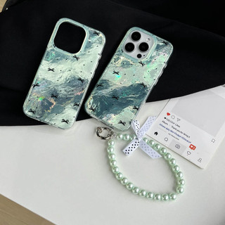 Ốp lưng cứng Tương thích với iPhone 12 12Pro 12ProMax 13 13Pro 13ProMax 14 14Pro 14ProMax 15 15Pro 15ProMax Vỏ hoa văn nơ điểm sóng
