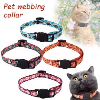 Thú Cưng Webbing Cổ Mèo Mèo Mặt Khóa An Toàn Cho Chó Cổ Nhỏ B5K1