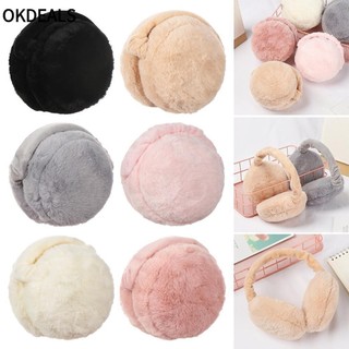 Okdeals Miếng Che Tai Giữ Ấm Thu Đông Màu Trơn Gấp Được Thoải Mái Thời Trang Cho Nữ