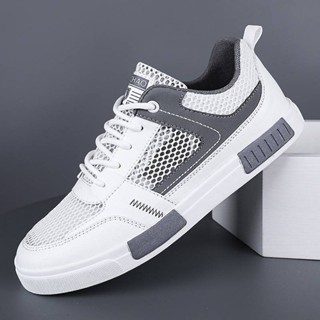 Giày Nam Store GNS M217, Giày Sneaker Nam Kết Hợp Da và Lưới Thoáng Khí Phong Cách Trẻ Trung Mẫu Mới
