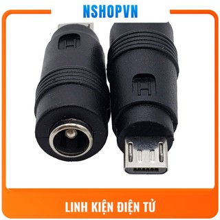 Đầu chuyển đổi dc 5.5x2.1mm sang micro usb