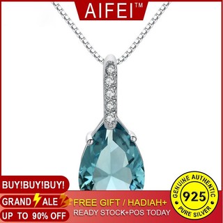 Mặt dây chuyền bạc hình giọt nước đính đá lấp lánh cho phái nữ