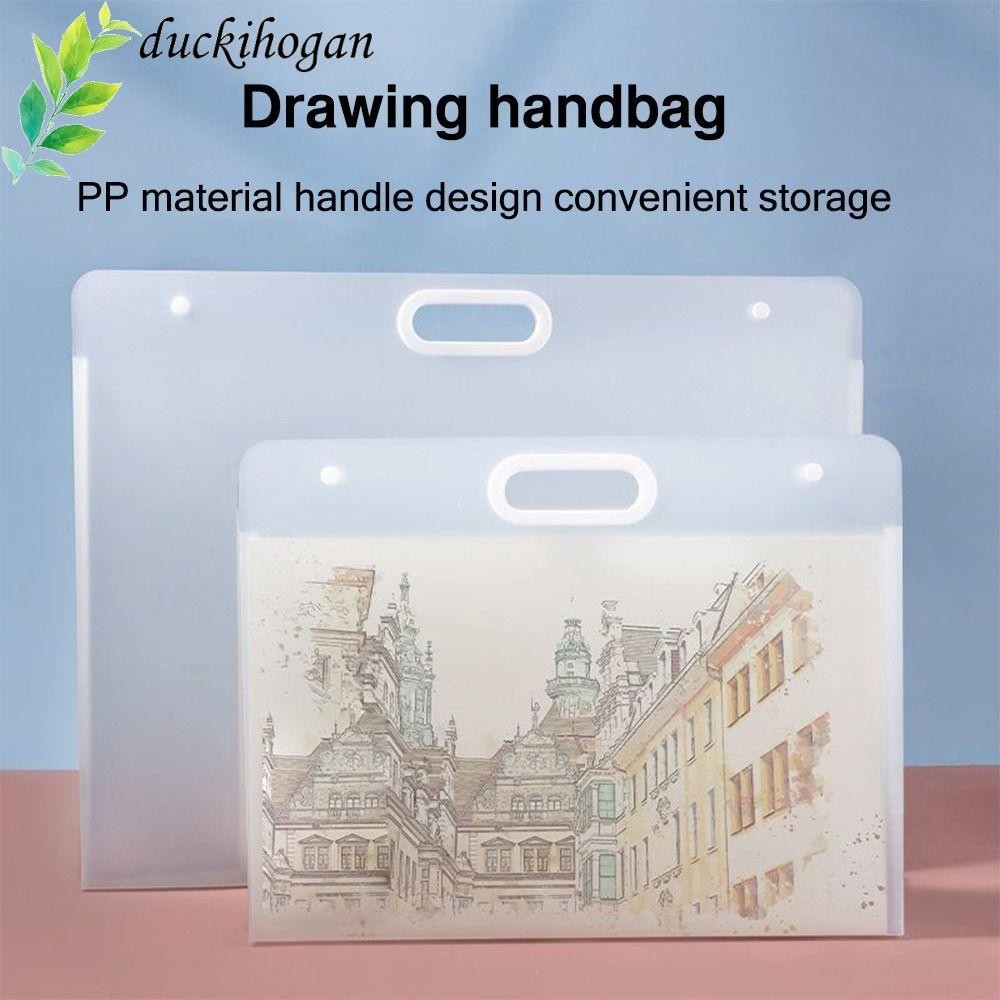 Thư mục tập tin DUCKIHOGAN, Túi lưu trữ giấy vẽ tranh 4K / 8K / 16K di động, Album ảnh chống nước A2