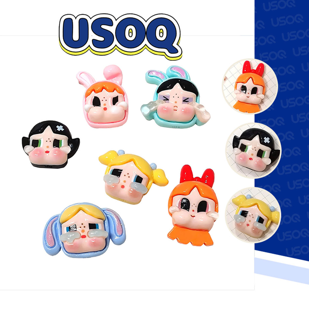 USOQ Shoe Charm for Dép Xốp Thoáng Khí   POP MART X The Powerpuff Girls Hoạt Hình Hang Giày Khóa Phụ Kiện DIY  Charm  Nút