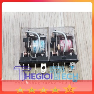 Relay kiếng 8 chân dẹp lớn jqx-13f/2z 10a 220v 24v, đế chint